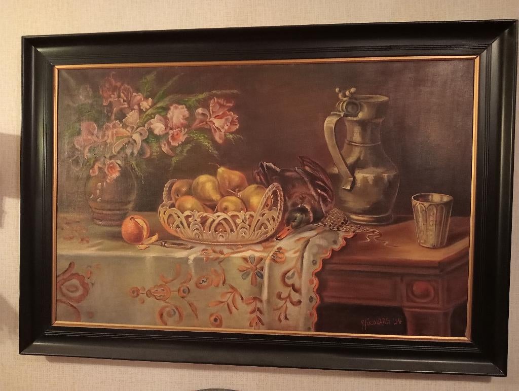 Oud groot schilderij, Ophalen of Verzenden