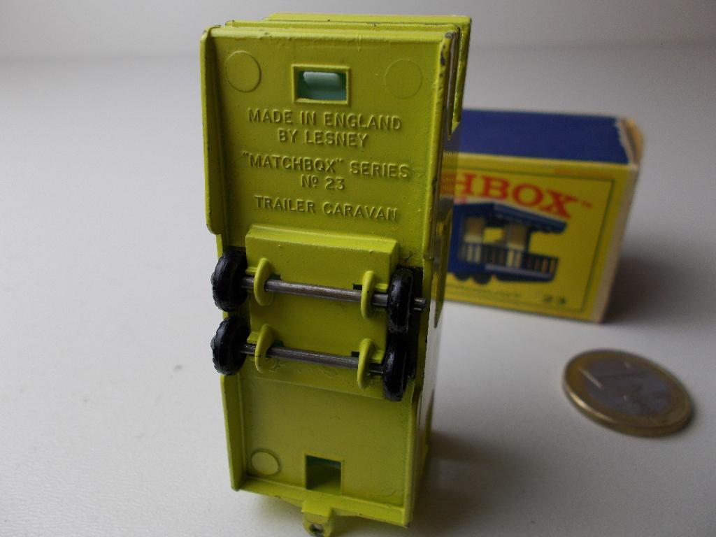 1965 Matchbox Series Lesney Nr 23 TRAILER CARAVAN + DOOSJE!, Ophalen of Verzenden, Zo goed als nieuw, Overige typen, Lesney