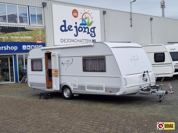 Tabbert Vivaldi 550 DV - Mover - Luifel -, Caravans en Kamperen, Caravans, Bedrijf, tot en met 4, 1250 - 1500 kg, Rondzit, Tabbert