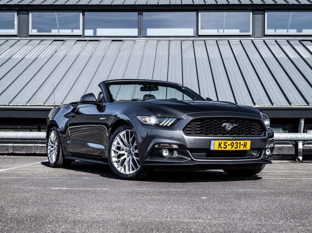 Ford Mustang Convertible 2.3 317PK Handgeschakeld Leder Stoe, Achterwielaandrijving, Gebruikt, Euro 6, 4 cilinders