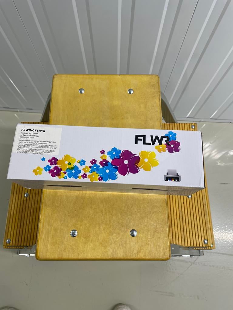 FLWR-CF541X Cyaan Toner Cartridge - Vervangt HP CF541X, Computers en Software, Ophalen of Verzenden, Nieuw, Toner