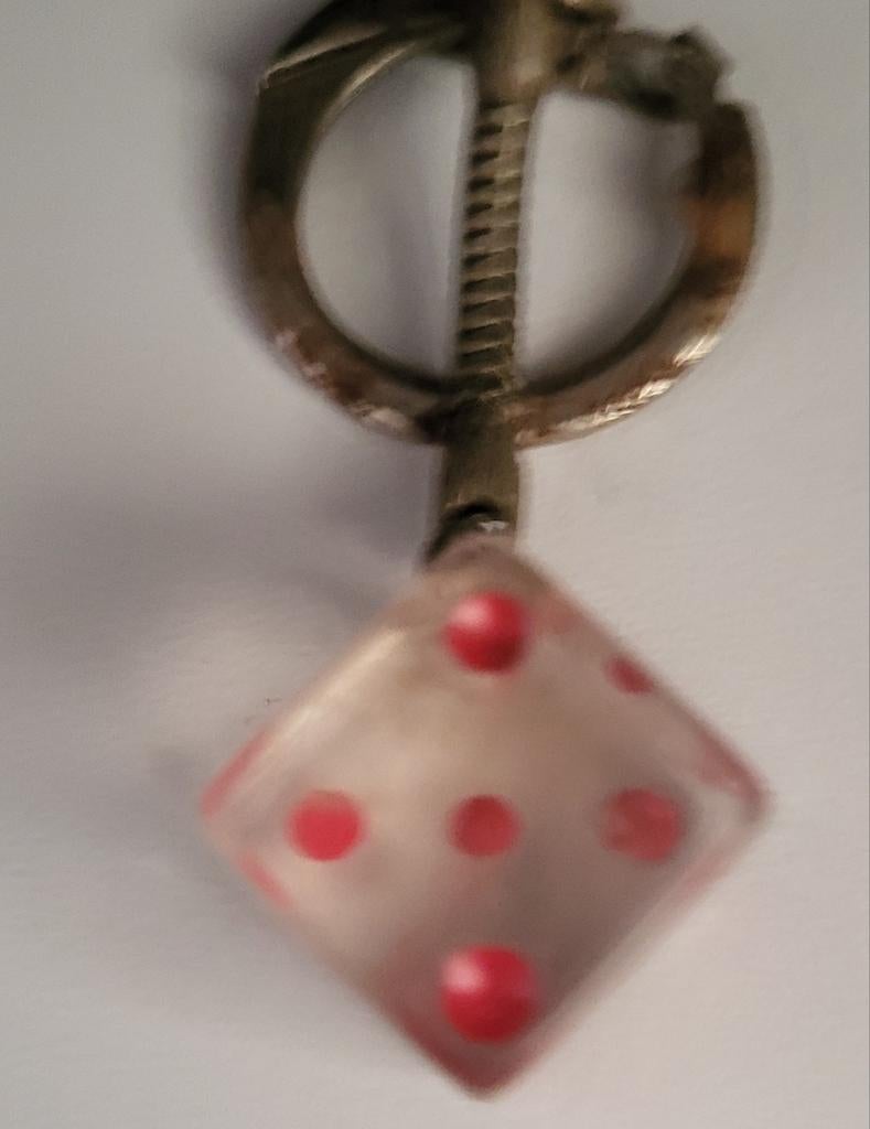Sleutelhanger met dobbelsteen, Ophalen of Verzenden, Gebruikt, Overige typen