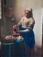 Photoprint Melkmeisje van Vermeer, Huis en Inrichting, Woonaccessoires | Wanddecoraties, Ophalen, Zo goed als nieuw