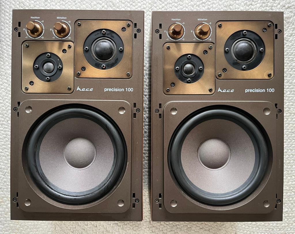 Te koop: Heco Precision 100 speakers –  vintage hifi set, Overige merken, Gebruikt, Ophalen of Verzenden, 60 tot 120 watt
