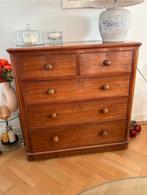 Antieke ladekast met 5 lades, Ophalen, 50 tot 100 cm, Zo goed als nieuw, 3 of 4 laden