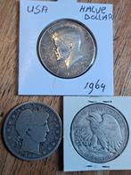 Amerika 3x halve dollar 3 types, Ophalen of Verzenden, Noord-Amerika, Setje, Zilver