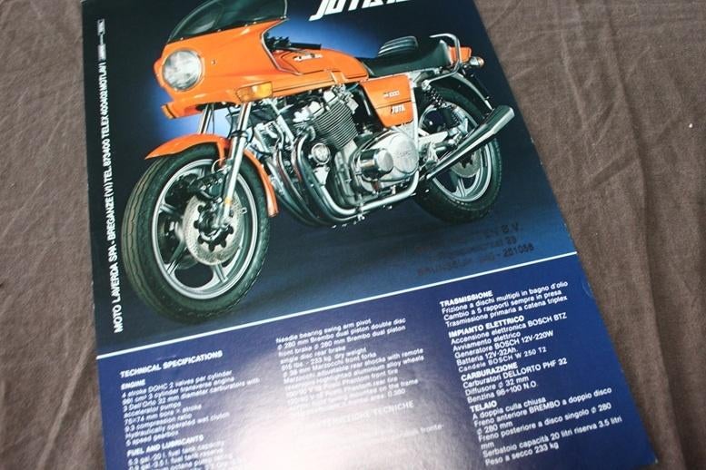 Laverda Jota 1000 1200TS motorfiets verkoop folder, Motoren, Handleidingen en Instructieboekjes, Ophalen of Verzenden, Overige merken