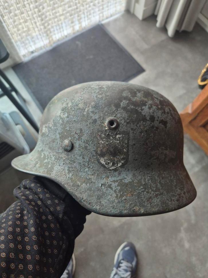 M40 SD Camo helm, Verzamelen, Militaria | Tweede Wereldoorlog, Landmacht, Helm of Baret, Duitsland, Ophalen of Verzenden