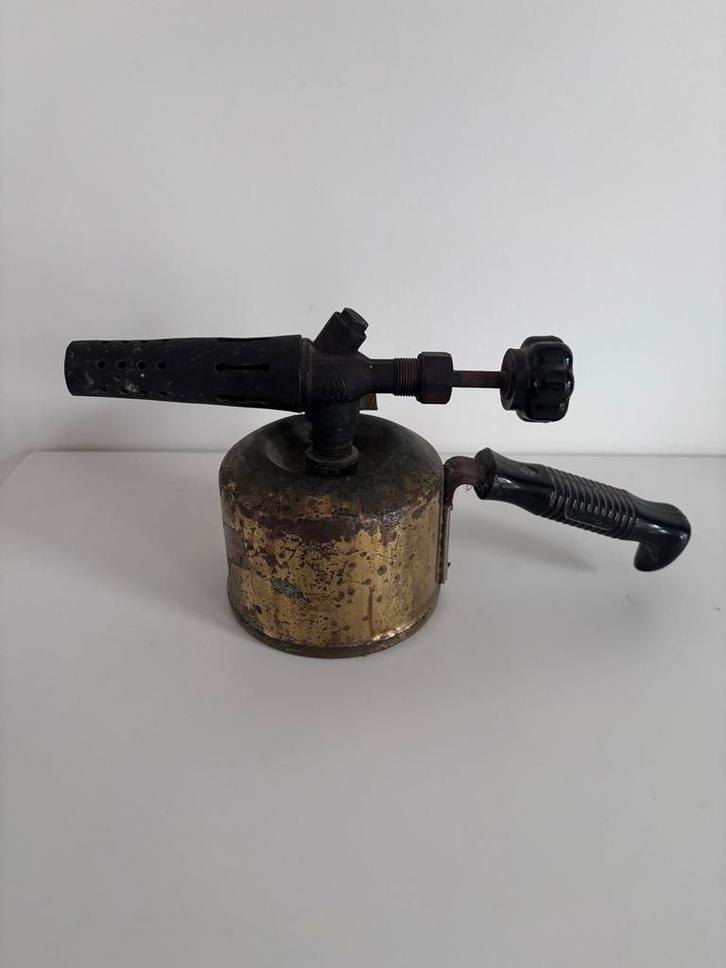 Antieke Soldeerlamp / Blowtorch - Messing en IJzer, Antiek en Kunst, Antiek | Overige Antiek, Ophalen