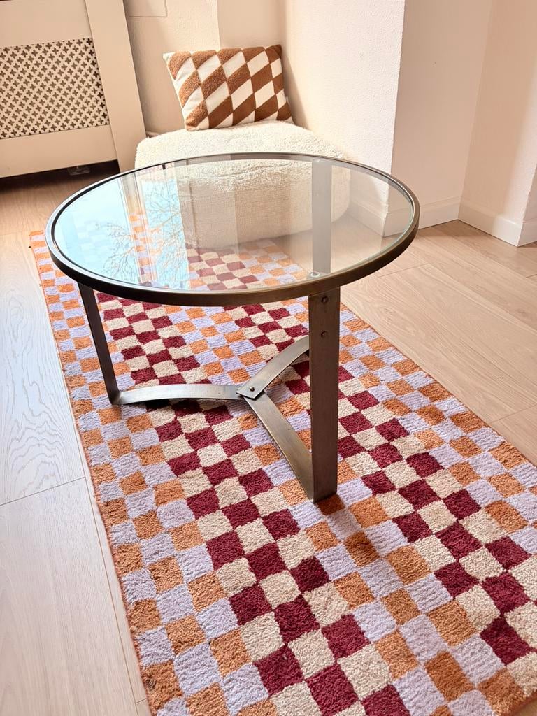 Gouden glazen salontafel, Ophalen of Verzenden