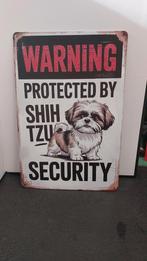 Metalen bordje hond Shih Tzu 20x30cm, Ophalen of Verzenden, Nieuw