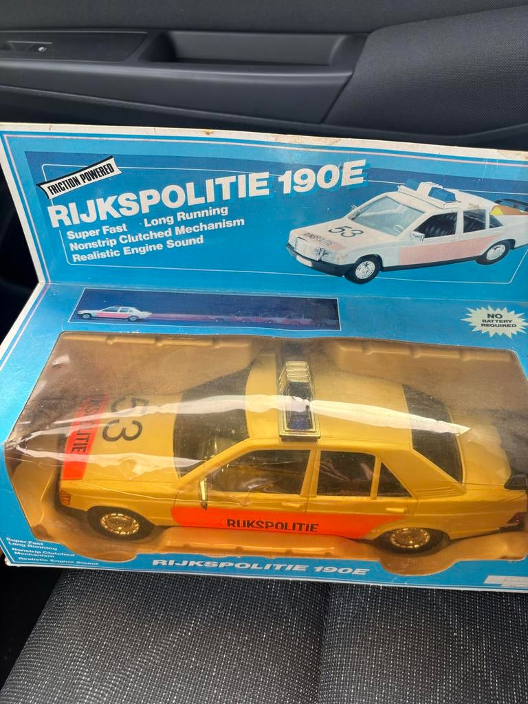 Vintage Rijkspolitie 190E Speelgoedauto - Nieuw in Doos, Ophalen of Verzenden, Nieuw
