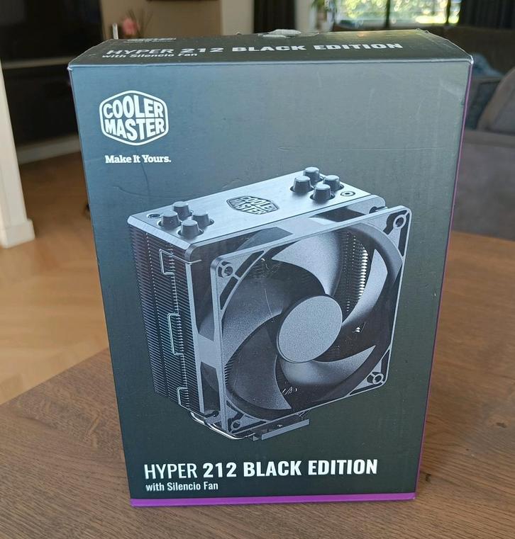 Cooler Master Hyper 212 Black Edition - Processor koeler, Computers en Software, Computerkoelers, Zo goed als nieuw, Luchtkoeling