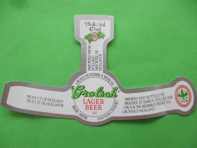 bieretiket Grolsch 29-3 (A14), Ophalen of Verzenden, Gebruikt, Overige typen, Grolsch