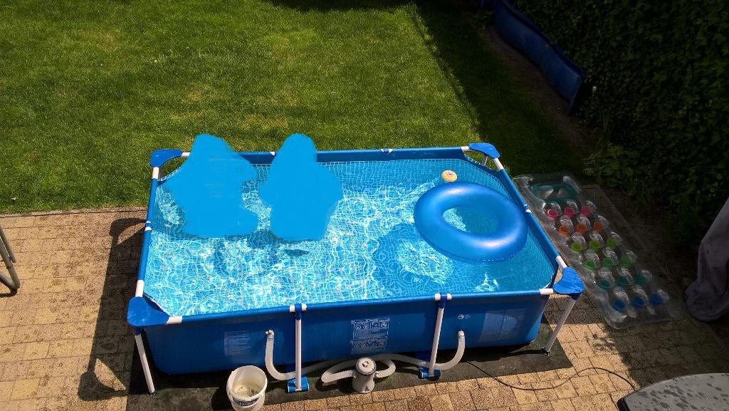 Intex zwembad 2.60 x 1.60 x 0.65 cm, Tuin en Terras, Zwembaden, Ophalen, Gebruikt, Minder dan 80 cm, Minder dan 200 cm