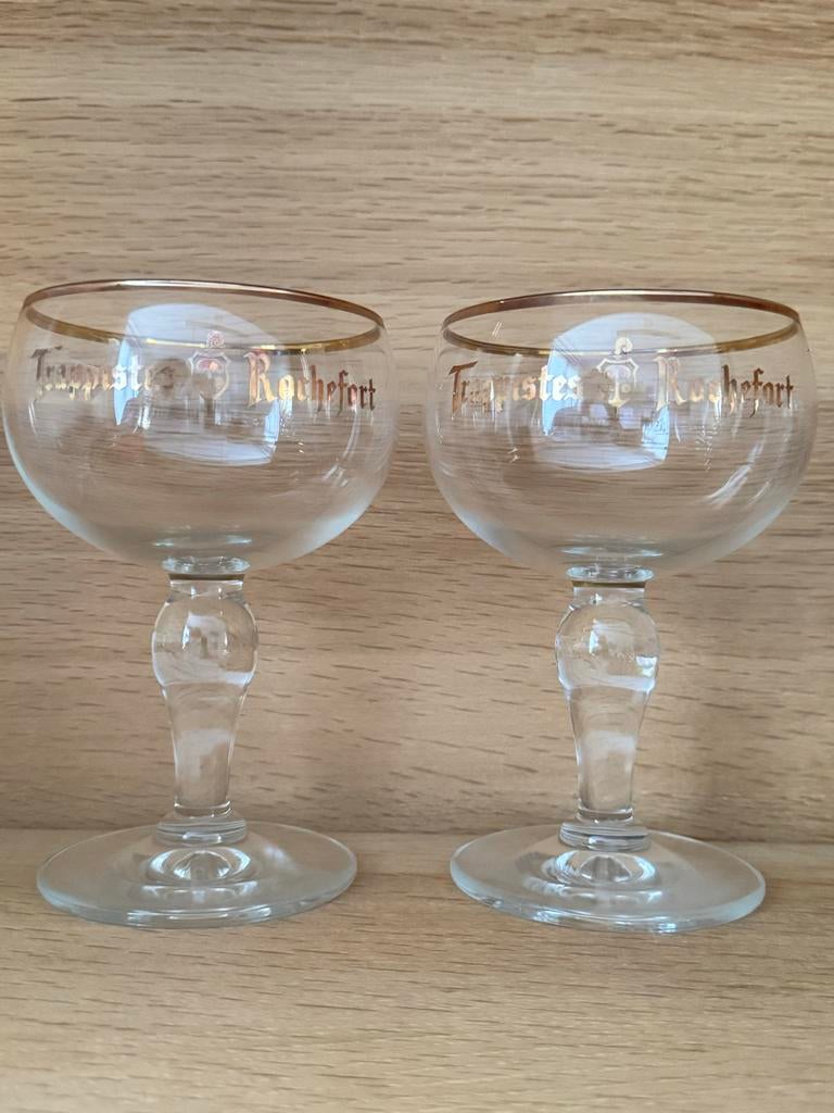 Rochefort Bierglazen - Set van 2, Verzamelen, Biermerken, Ophalen of Verzenden, Zo goed als nieuw