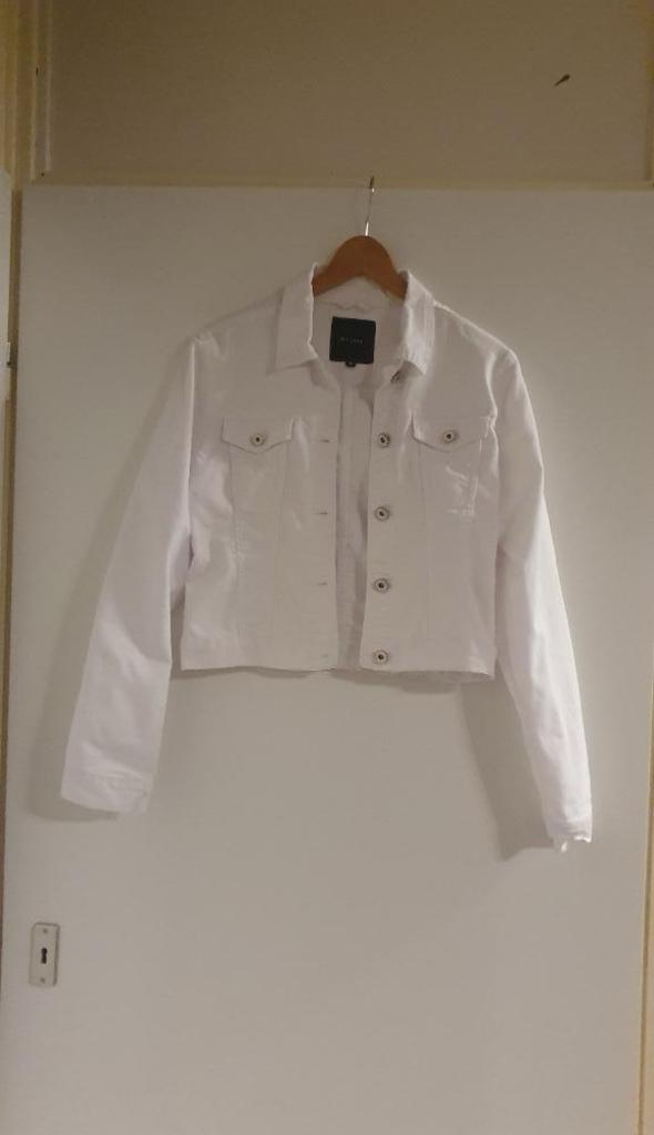 spijkerjas, Ophalen, Zo goed als nieuw, Maat 38/40 (M), Wit