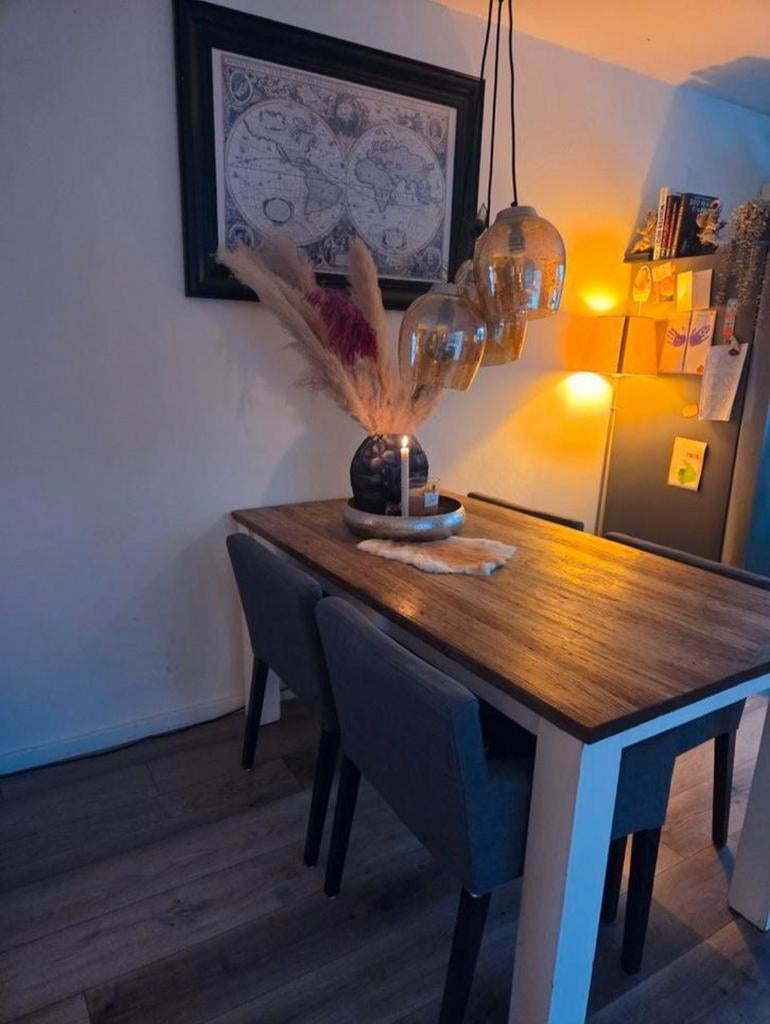 Riviera Maison stijl eettafel 160x90 met demontabele poten, Ophalen of Verzenden