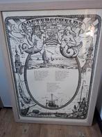Lijst Oosterschelde gedicht 55x77 cm - Zeeland kunst, Ophalen