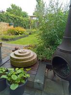 Waterornament van massief graniet met bak, rooster en pomp, Ophalen, Beton, Waterornament