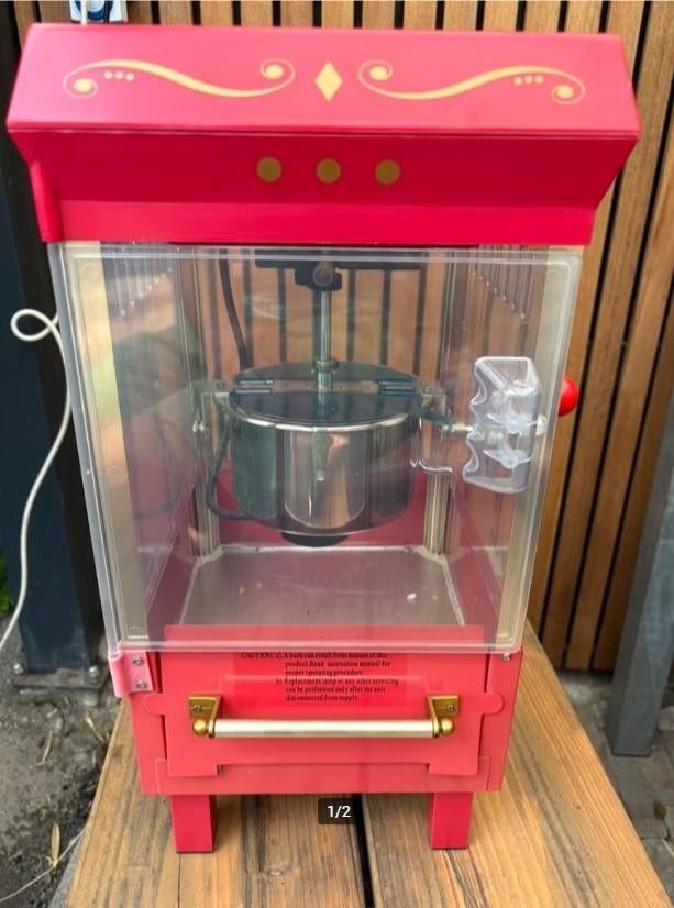 Leuke popcornmachine te huur - gemakkelijk in gebruik, Ophalen, Zo goed als nieuw, Overige