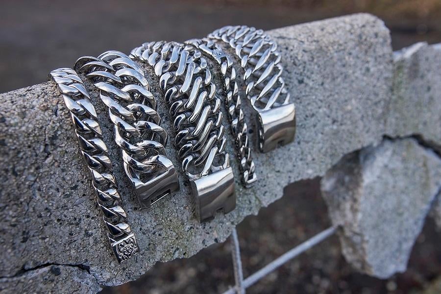 verschillende rvs staal dames heren armbanden RVS zilver, Verzenden, Nieuw, Zilver, Staal