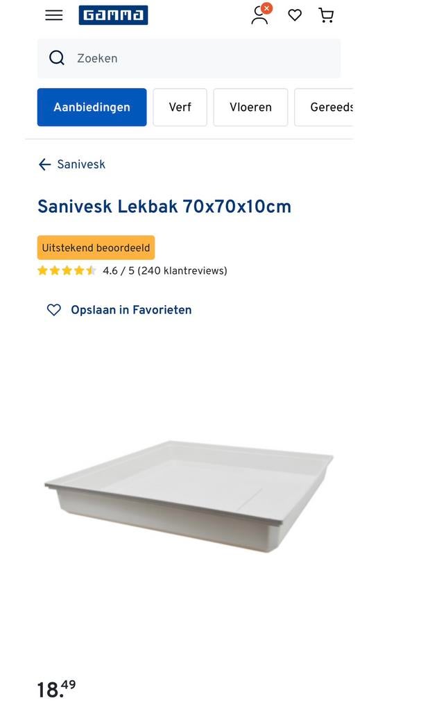 2 stuks wasmachine lekbakken, Witgoed en Apparatuur, Ophalen, Zo goed als nieuw