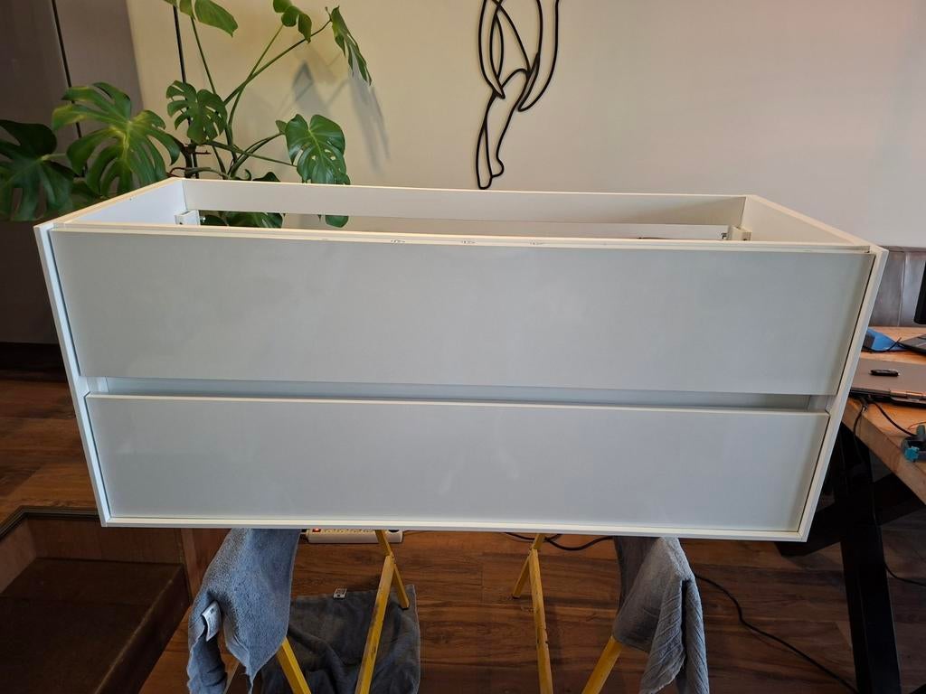 wastafelmeubel 120x46, Huis en Inrichting, Badkamer | Badkamermeubels, Ophalen, 100 tot 150 cm, Zo goed als nieuw, Minder dan 100 cm