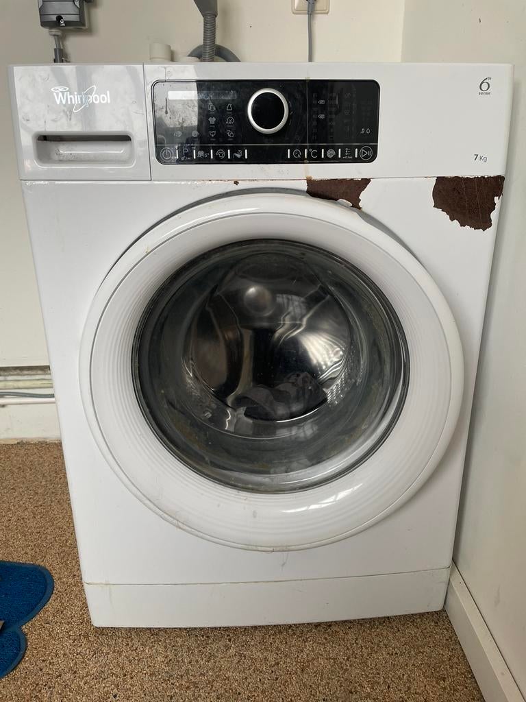 Whirlpool wasmachine, Ophalen, Gebruikt, Voorlader, 85 tot 90 cm