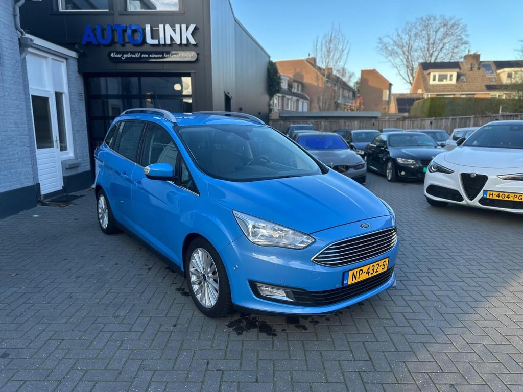 Ford Grand C-Max 1.0 Titanium | TREKHAAK | NAVI | CAMERA |, Voorwielaandrijving, Gebruikt, Blauw, Origineel Nederlands
