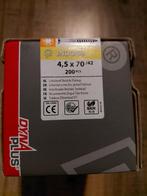 Unischroef platkop verzinkt, 4,5 x 70 ( 200 st. ), Ophalen, Nieuw