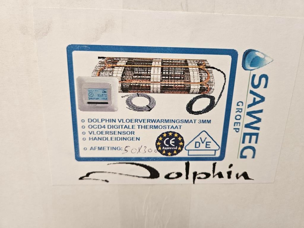 Saweg Dolphin elektrische vloerverwarming matten (7 stuks), Doe-het-zelf en Verbouw, Verwarming en Radiatoren, Ophalen