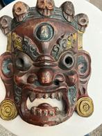 Antiek Houten Tibetaans Doden Masker, Ophalen of Verzenden