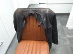 leren jas, Ophalen, Gedragen, Maat 48/50 (M), Zwart