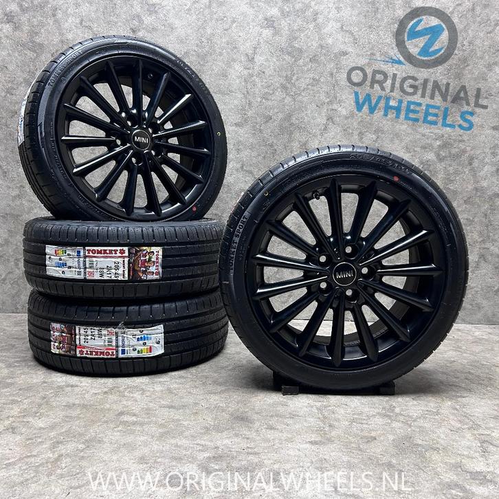 17 inch originele JCW velgen + zomerbanden Mini styling 505, Auto-onderdelen, Banden en Velgen, Banden en Velgen, Zomerbanden