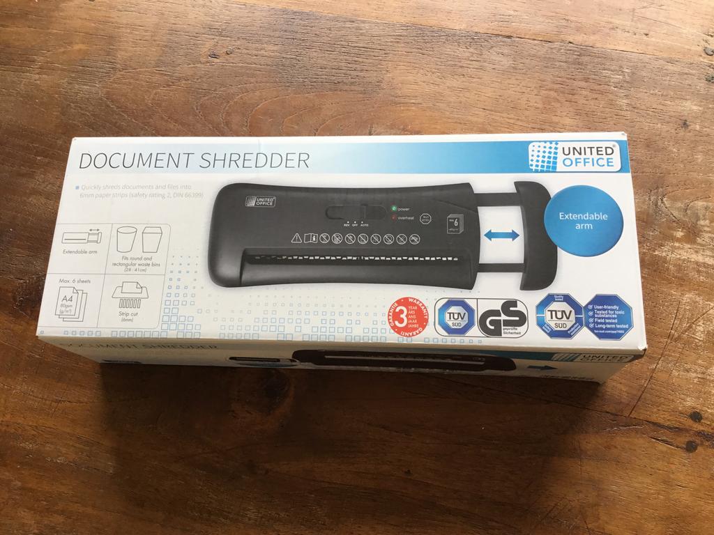 Shredder voor documenten, Ophalen of Verzenden, Zo goed als nieuw