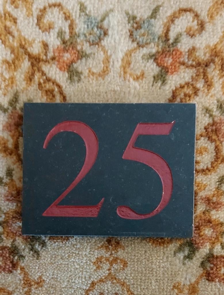 Als Nieuw! Belgisch hartsteen - arduin Huisnummer 25, Antiek en Kunst, Ophalen of Verzenden