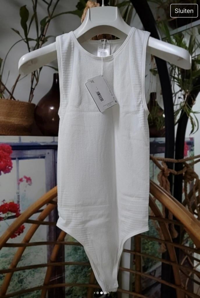 Nieuwe witte bodysuit zonder mouwen, Wit, Body, Nieuw, Ophalen of Verzenden