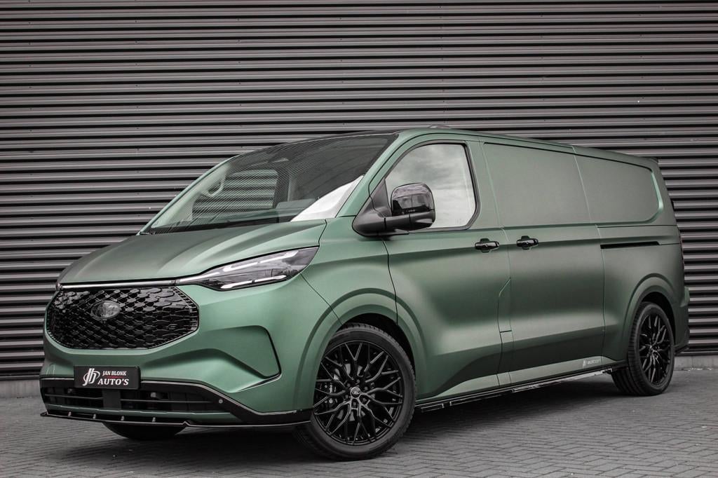 Ford E-Transit Cust. 340 L2H1 Limited 71 kWh 218PK / JB- EDI, Auto's, Bestelauto's, Automaat, Achterwielaandrijving, Zwart, 2192 kg