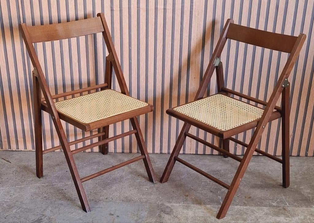 50 x Webbing klapstoelen Vintage Cesca houten stoelen horeca, Ophalen of Verzenden, Zo goed als nieuw, Bruin, Vijf, Zes of meer stoelen