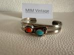 H136/ Oude Antieke  Zilveren NAVAJO armband Mexico, Verzenden, Zilver, Armband