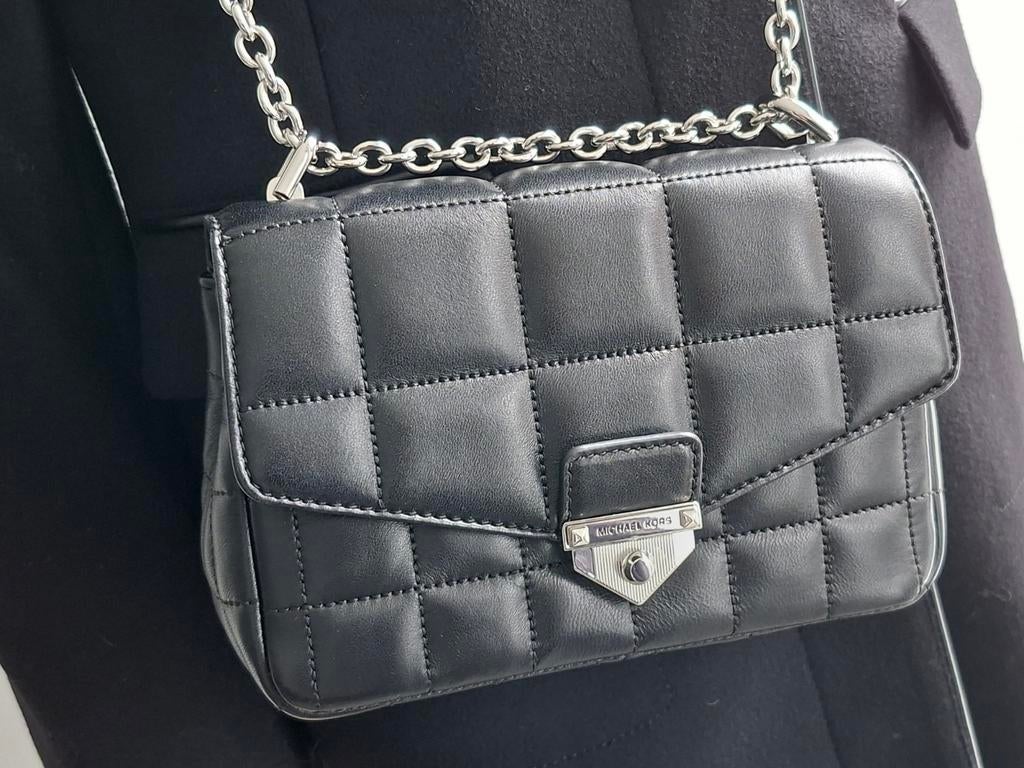 Michael kors tasje leer klein formaat, Ophalen of Verzenden, Zo goed als nieuw, Zwart, Handtas