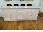 Dressoir beige met deuren en lades, Huis en Inrichting, Kasten | Dressoirs, Ophalen, Gebruikt, 200 cm of meer, Overige houtsoorten