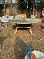 Grote teakhouten eettafel Borek, Ophalen, Gebruikt, Rond, Hout