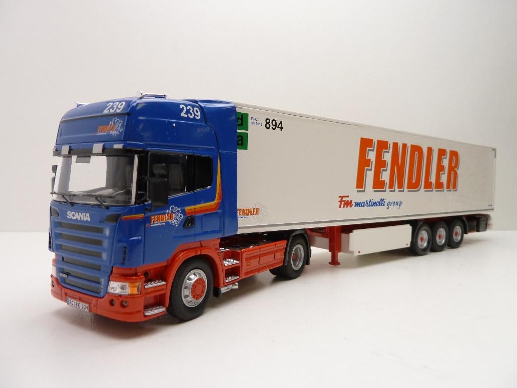 Scania R  '' Fendler transport ''  NZG 1/50, Hobby en Vrije tijd, Modelauto's | 1:50, Ophalen of Verzenden, Zo goed als nieuw