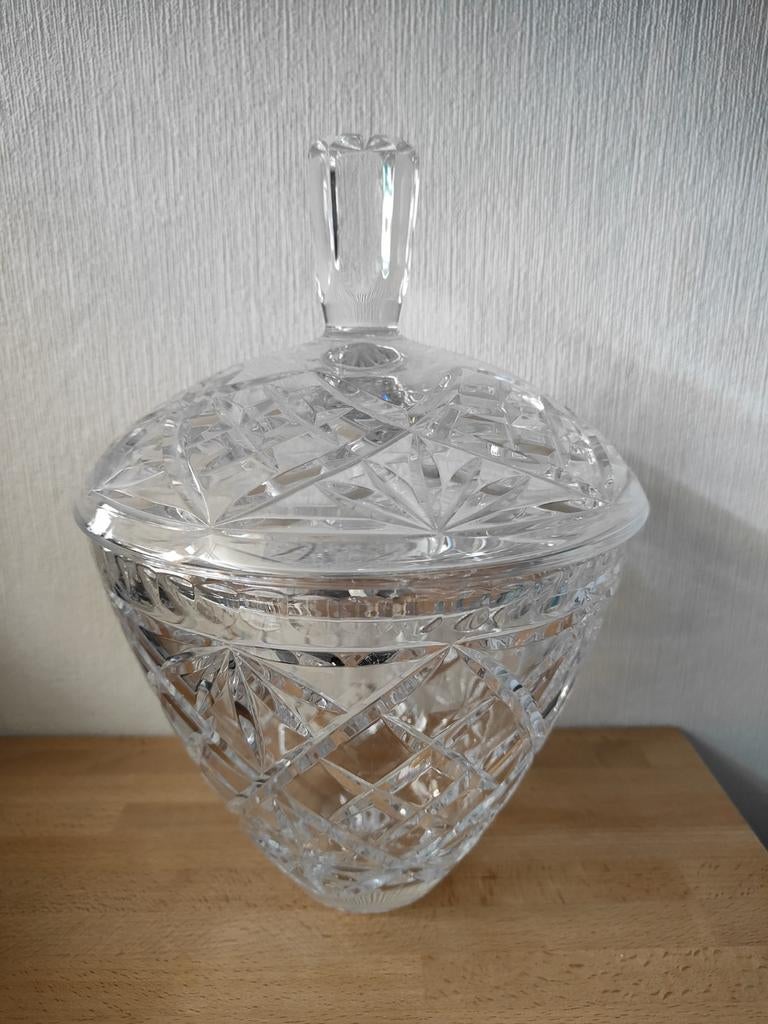Kristallen pot met deksel, Antiek en Kunst, Antiek | Glas en Kristal, Ophalen