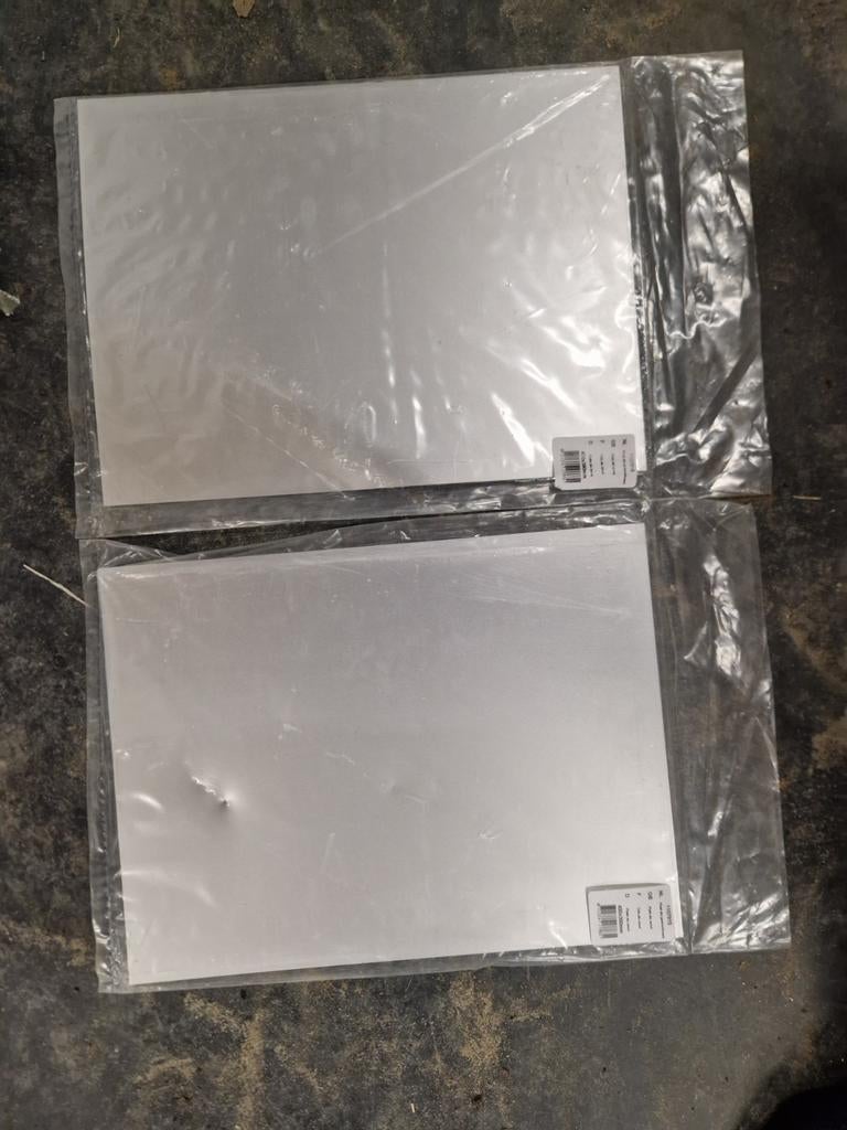 2x Geanodiseerde aluminium platen 400x300mm, Ophalen of Verzenden