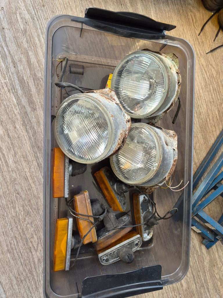 Opel kadett C1 koplampen en knipperlichten (Olympia ?), Ophalen, Gebruikt, Opel