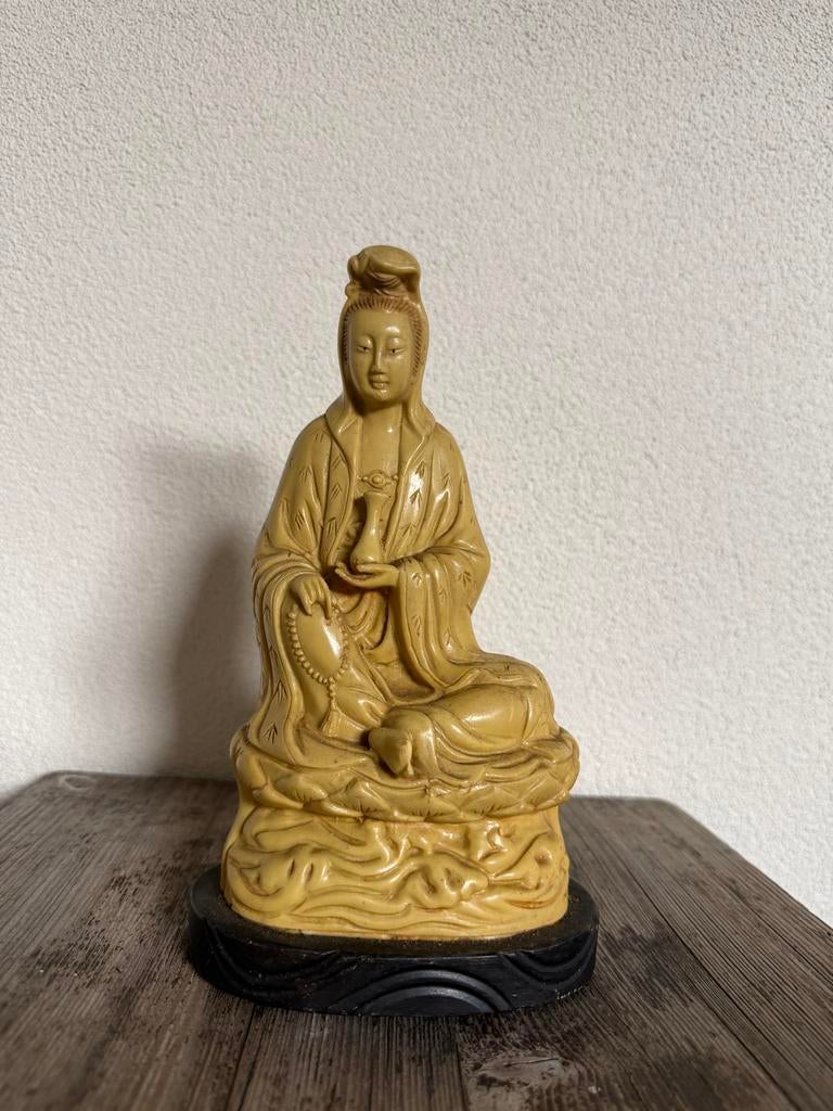 Guanyin Beeld - Bodhisattva van Mededogen en Genade, Ophalen of Verzenden, Handgemaakt, 20 - 50 cm, Overige materialen