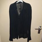 A-rticles transparante zwarte blouse met franje, maat 36, Zwart, Ophalen of Verzenden, Zo goed als nieuw, A-rticles
